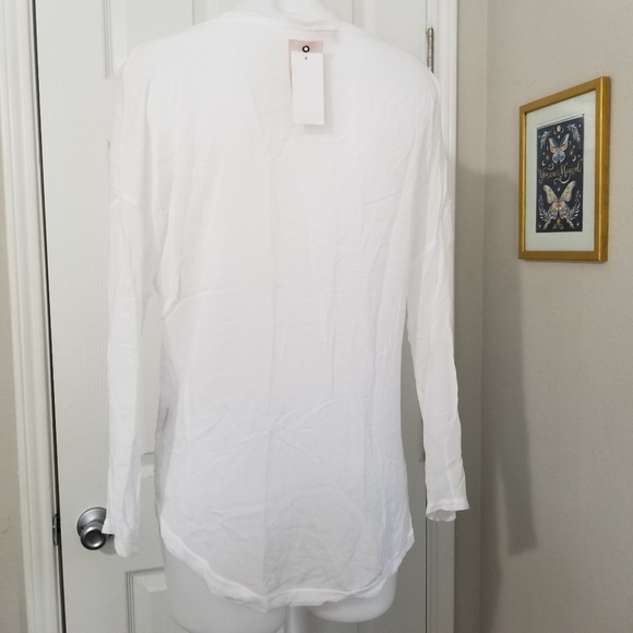 Philosophy Sequin Tissue Thin Shirt S White NWT - Picture 8 of 11